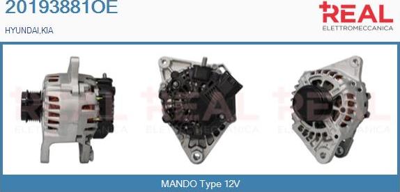 REAL 20193881OE - Генератор vvparts.bg