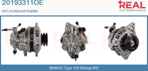 REAL 20193311OE - Генератор vvparts.bg