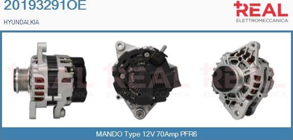 REAL 20193291OE - Генератор vvparts.bg