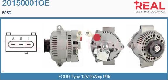 REAL 20150001OE - Генератор vvparts.bg