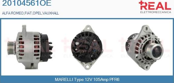 REAL 20104561OE - Генератор vvparts.bg