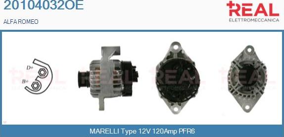 REAL 20104032OE - Генератор vvparts.bg
