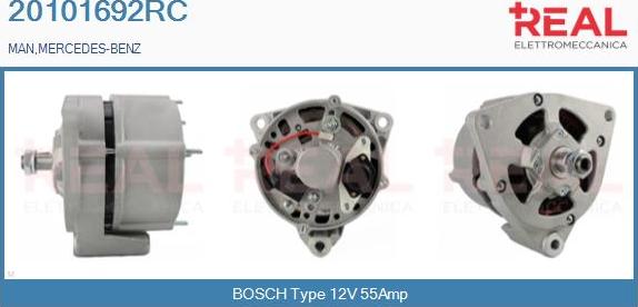 REAL 20101692RC - Генератор vvparts.bg