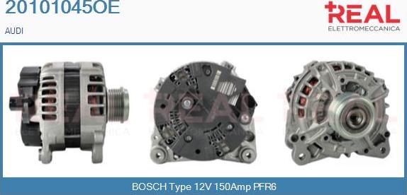 REAL 20101045OE - Генератор vvparts.bg