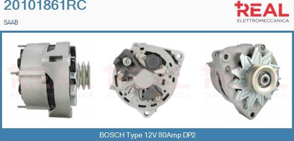 REAL 20101861RC - Генератор vvparts.bg