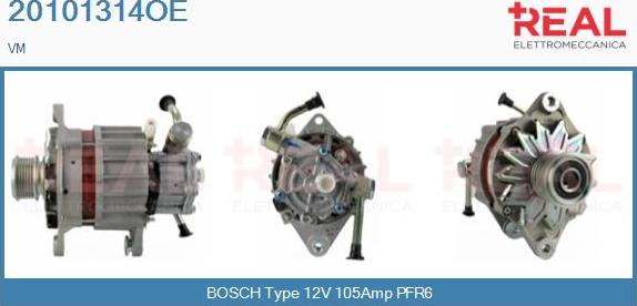 REAL 20101314OE - Генератор vvparts.bg