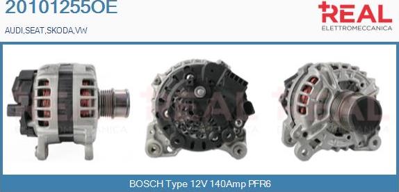 REAL 20101255OE - Генератор vvparts.bg