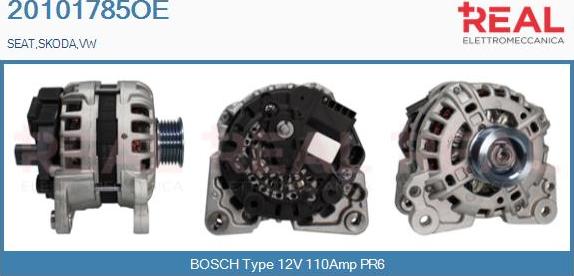 REAL 20101785OE - Генератор vvparts.bg