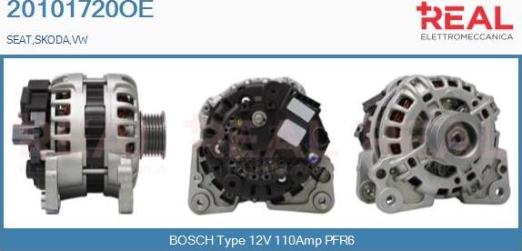 REAL 20101720OE - Генератор vvparts.bg