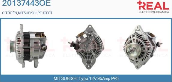REAL 20137443OE - Генератор vvparts.bg