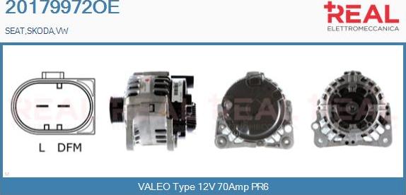 REAL 20179972OE - Генератор vvparts.bg