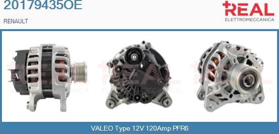 REAL 20179435OE - Генератор vvparts.bg