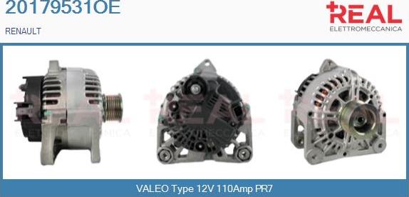 REAL 20179531OE - Генератор vvparts.bg