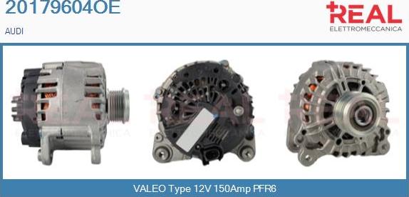REAL 20179604OE - Генератор vvparts.bg