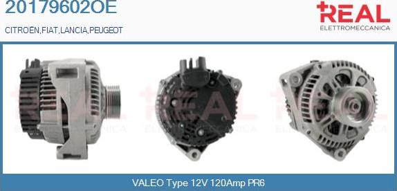 REAL 20179602OE - Генератор vvparts.bg