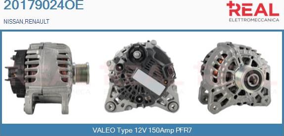 REAL 20179024OE - Генератор vvparts.bg