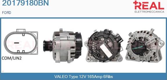 REAL 20179180BN - Генератор vvparts.bg