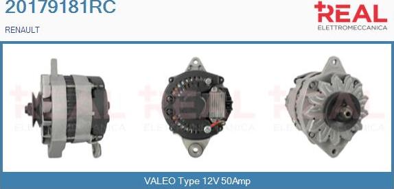 REAL 20179181RC - Генератор vvparts.bg
