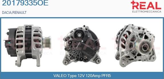 REAL 20179335OE - Генератор vvparts.bg