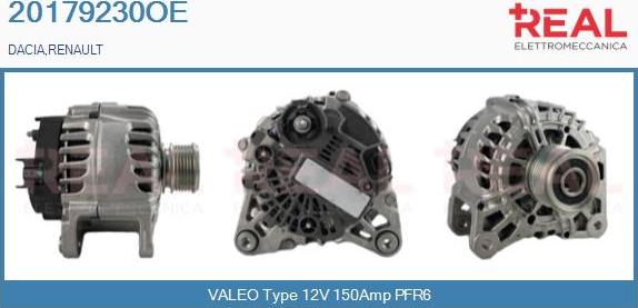 REAL 20179230OE - Генератор vvparts.bg