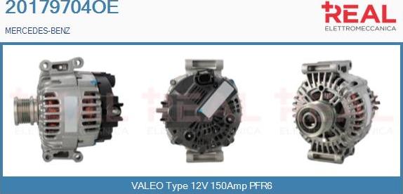 REAL 20179704OE - Генератор vvparts.bg