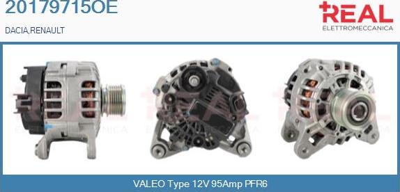 REAL 20179715OE - Генератор vvparts.bg