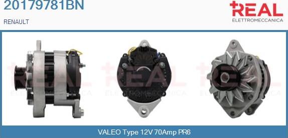 REAL 20179781BN - Генератор vvparts.bg