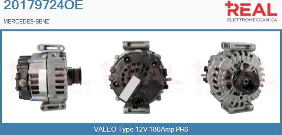 REAL 20179724OE - Генератор vvparts.bg