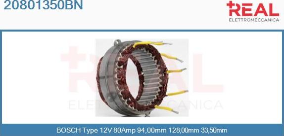 REAL 20801350BN - Статор, генератор vvparts.bg