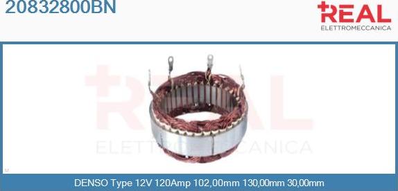 REAL 20832800BN - Статор, генератор vvparts.bg