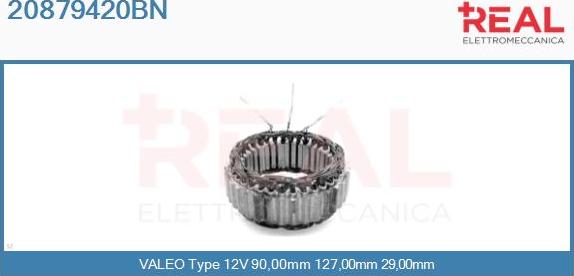 REAL 20879420BN - Статор, генератор vvparts.bg