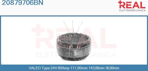 REAL 20879706BN - Статор, генератор vvparts.bg