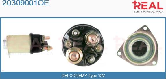 REAL 20309001OE - Магнитен превключвател, стартер vvparts.bg
