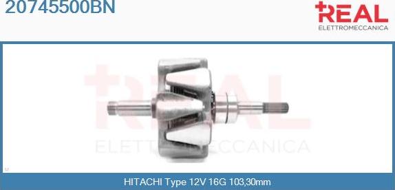 REAL 20745500BN - Ротор, генератор vvparts.bg