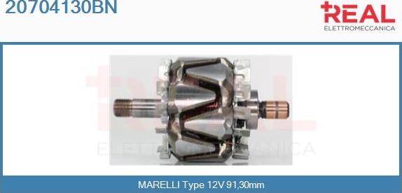 REAL 20704130BN - Ротор, генератор vvparts.bg