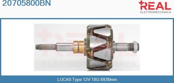 REAL 20705800BN - Ротор, генератор vvparts.bg