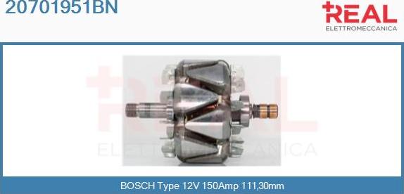 REAL 20701951BN - Ротор, генератор vvparts.bg