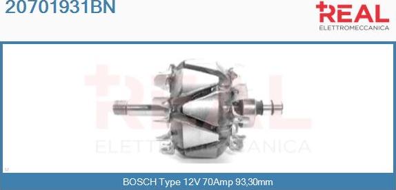 REAL 20701931BN - Ротор, генератор vvparts.bg