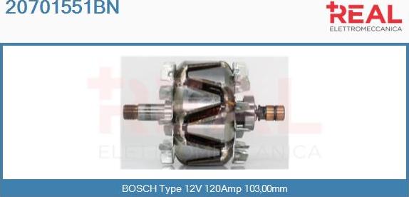REAL 20701551BN - Ротор, генератор vvparts.bg