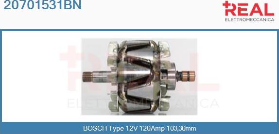 REAL 20701531BN - Ротор, генератор vvparts.bg