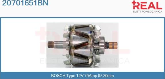 REAL 20701651BN - Ротор, генератор vvparts.bg