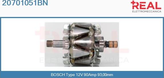 REAL 20701051BN - Ротор, генератор vvparts.bg