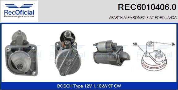 RECOFICIAL REC6010406.0 - Стартер vvparts.bg