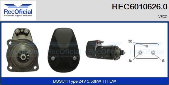 RECOFICIAL REC6010626.0 - Стартер vvparts.bg