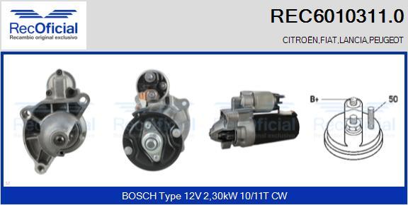 RECOFICIAL REC6010311.0 - Стартер vvparts.bg