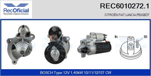 RECOFICIAL REC6010272.1 - Стартер vvparts.bg