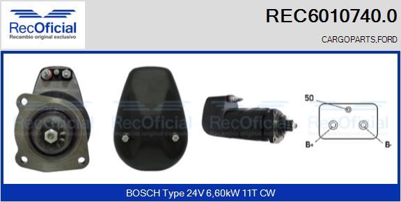 RECOFICIAL REC6010740.0 - Стартер vvparts.bg