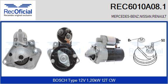 RECOFICIAL REC6010A08.1 - Стартер vvparts.bg