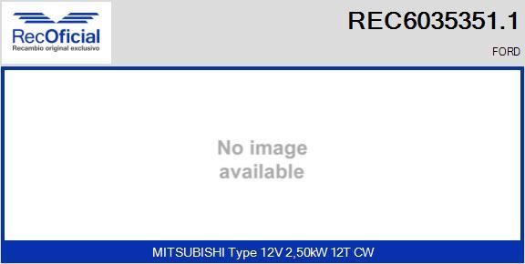RECOFICIAL REC6035351.1 - Стартер vvparts.bg