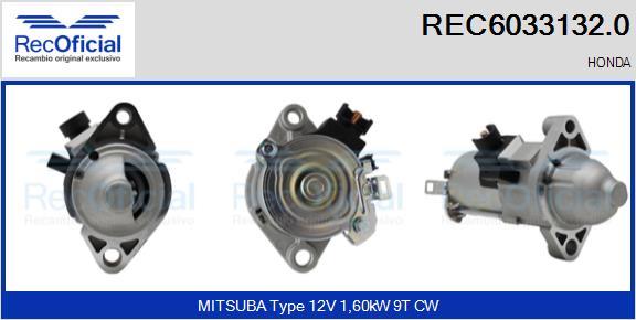 RECOFICIAL REC6033132.0 - Стартер vvparts.bg